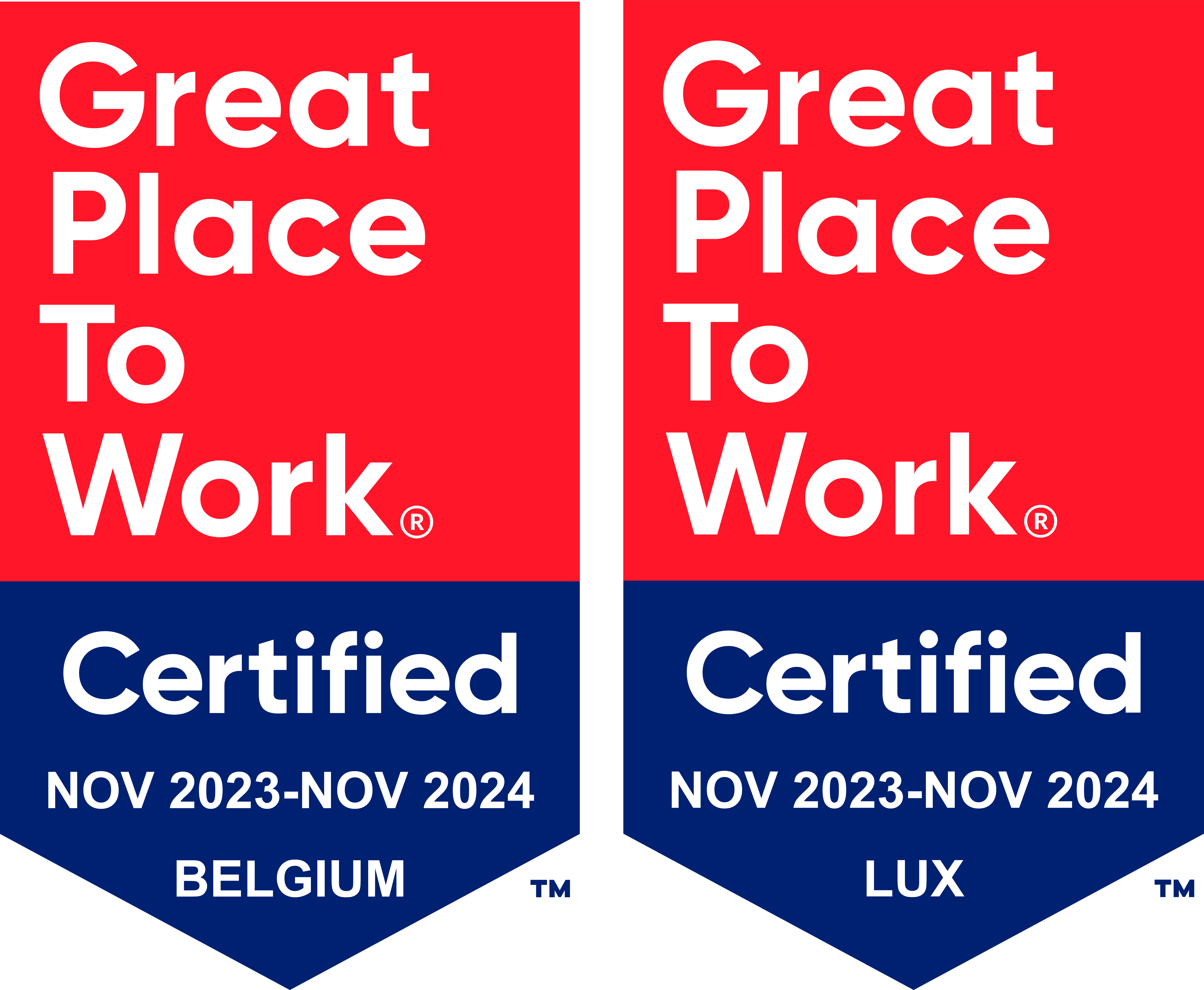 GPTW 23 Be and Lux ITS Badges